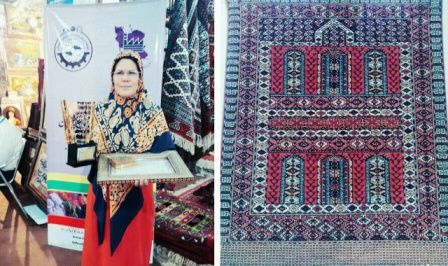 کسب رتبه نخست جشنواره فرش برتر ایران توسط هنرمند گنبدی